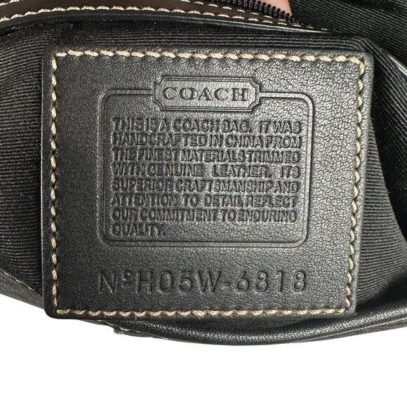 Coach 6818 SMALL Vintage Soho Black Leather and Signature C Canvas Shoulder Bag - Picture 9 of 16
